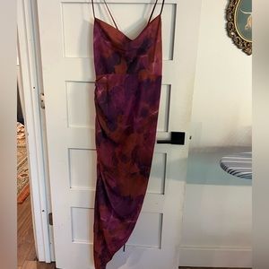 Purple/Orange Asymmetrical Dress
